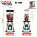 Liquidificador Multiuso Lumax Com Jarra de Vidro + BRINDE: Porta Tempero Vertical 16 Potes - COMPRE 1 LEVE 2
