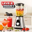 Liquidificador Multiuso Lumax Com Jarra de Vidro + BRINDE: Porta Tempero Vertical 16 Potes - COMPRE 1 LEVE 2