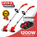 Roçadeira Elétrica TurboMax Multiuso 5 em 1 + BRINDE: 4 Baterias De Lítio 21 Volts - COMPRE 1 LEVE 2